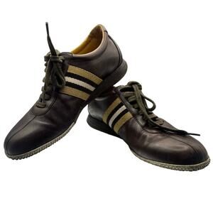 Bally Free Low Trainers Brown Lace Up Leather Sneakers Men's Size EU 37 US 6.5